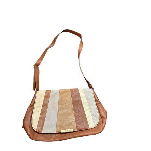 Relic Women's Multi-Color Striped Faux Leather Crossbody Bag With Polka Dot Inte - Picture 12 of 15